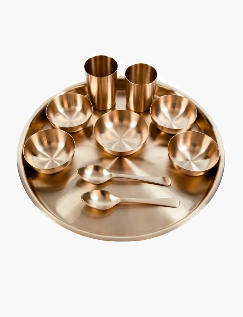 Kansa Maharaja Dinner Set 15 inches