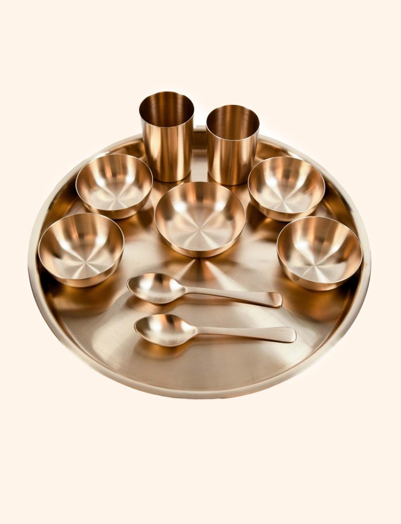 Kansa Maharaja Dinner Set 15 inches