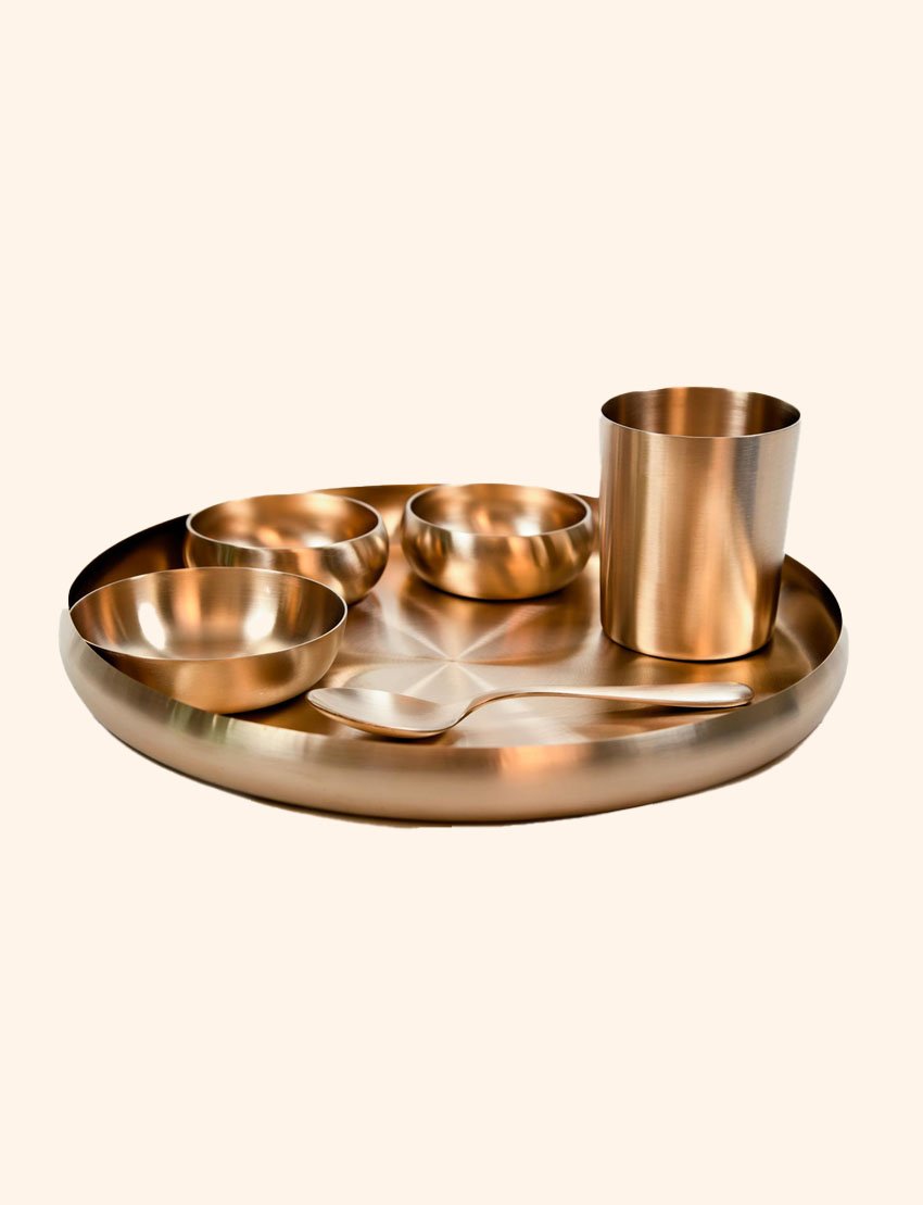 Kansa Gujrati Dinner Set 12 inches