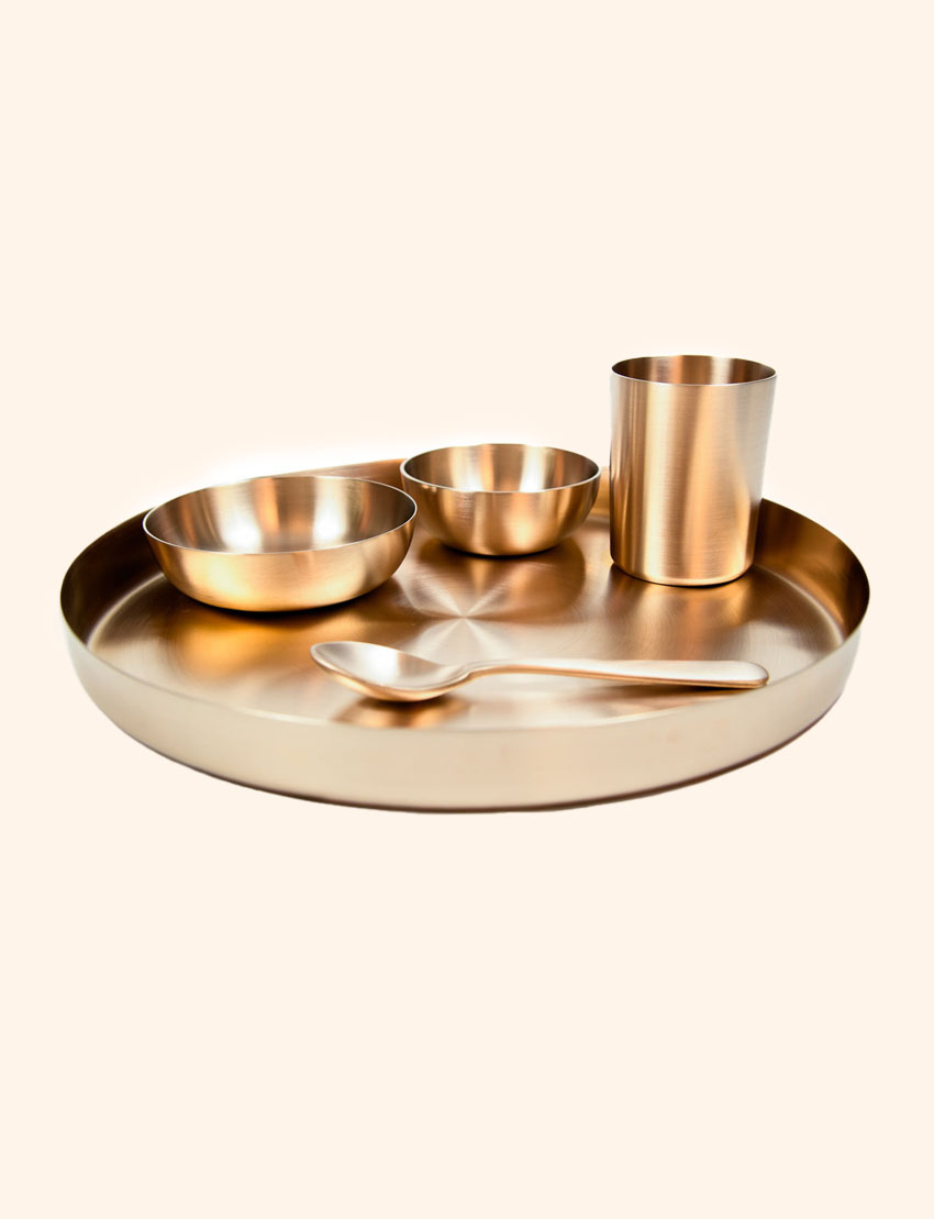 Kansa Rajasthani Dinner Set 11 inches