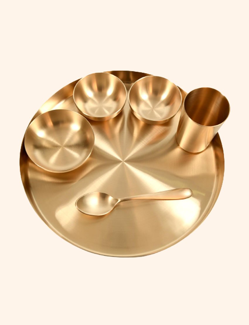 Kansa Rajasthani Dinner Set 12 inches